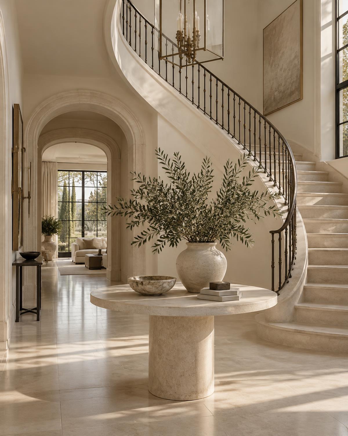Quiet private estate entry hall